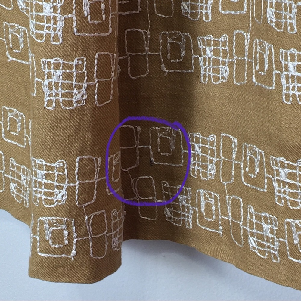 Vintage Y2K LIDA BADAY Linen Skirt with embroidery - Picture 4 of 15